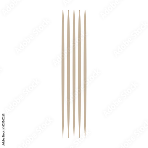 Double pointed needles Tools for needlework Vector illustration