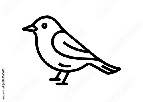 sparrow. bird animal icon.
