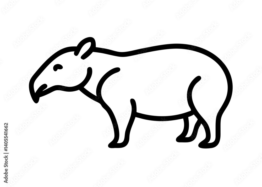 tapir. animal icon. tapir. animal icon.