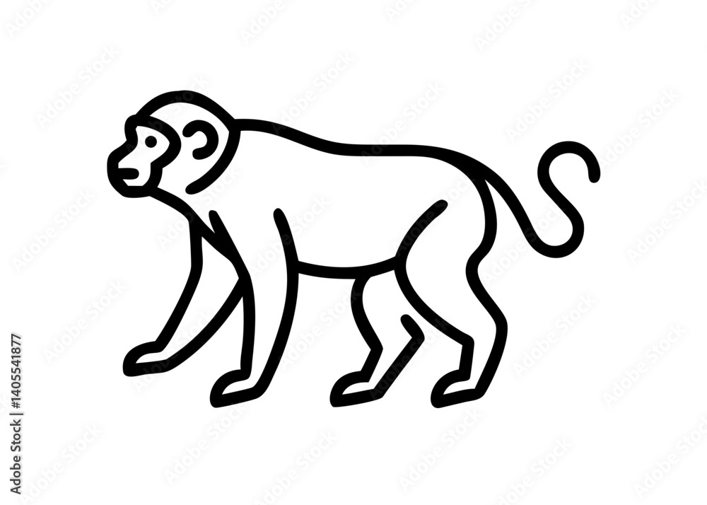 Obraz premium chimpanzee. animal icon.
