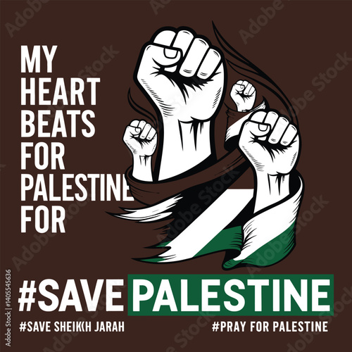  save Palestine vector design illustration.