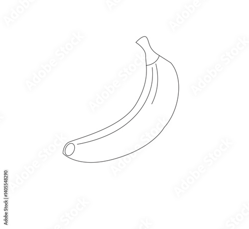 icon, vector, food, fruit, plant, tropical, healthy, banaMinimalist banana image, symbolizing fruit, snack, or healthy food. Vector illustration. Editable strokes.