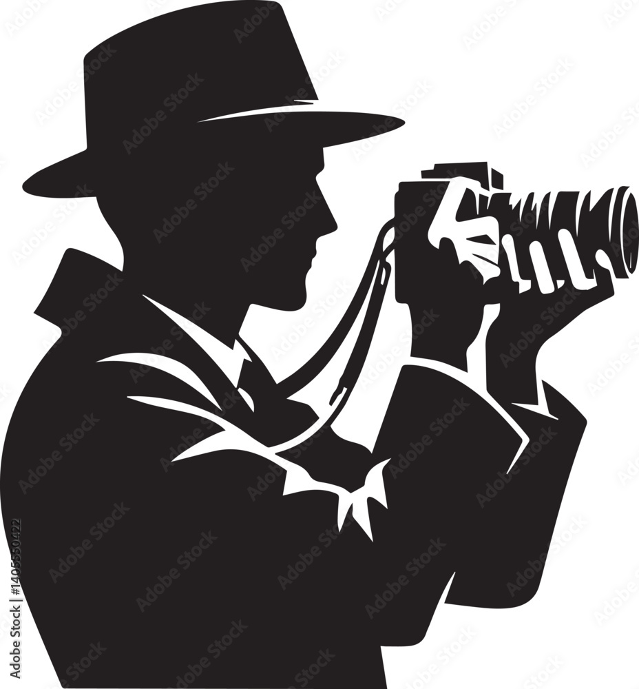Silhouette of a Male Photographer with DSLR Camera in Action
Silhouette of a Male Photographer with DSLR Camera in Action