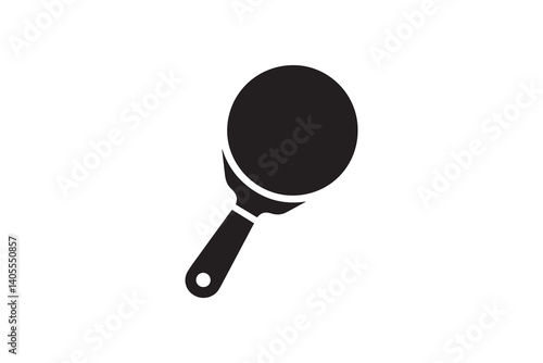 simple pizza peel silhouette icon vector isolated in white background