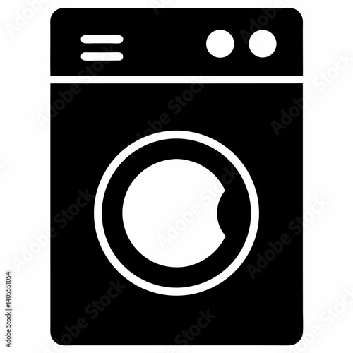 Washing Machine icon vector on white background.