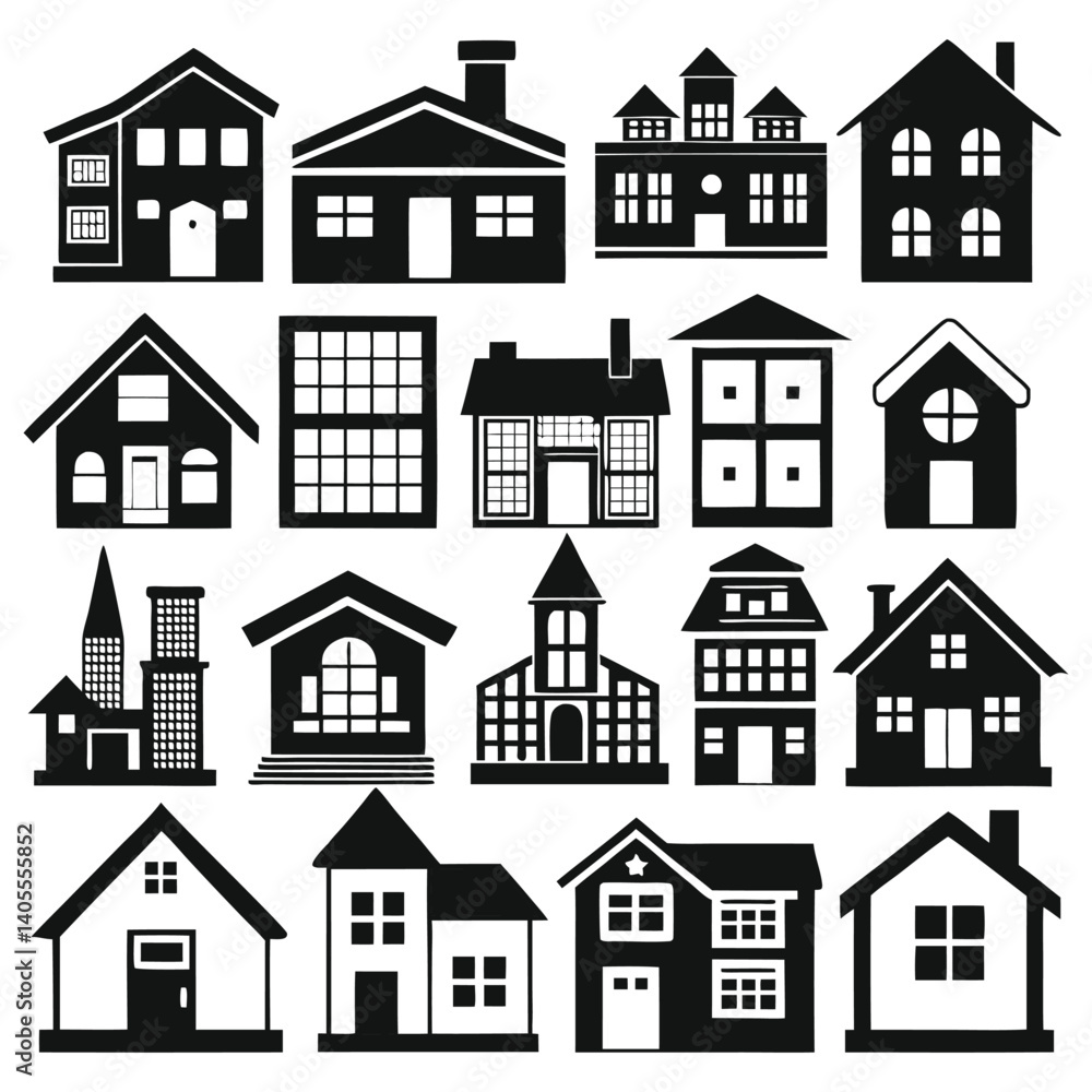 church and building set vector
church and building set vector