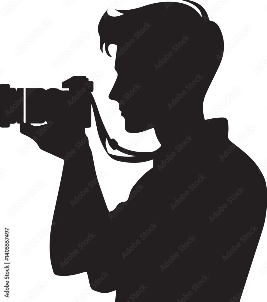 Silhouette of a Male Photographer with DSLR Camera in Action
Silhouette of a Male Photographer with DSLR Camera in Action
