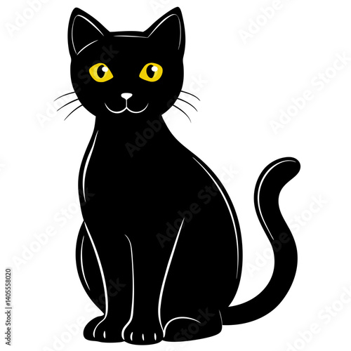 Wallpaper Mural Minimal Black Cat Logo in Flat Style Simple Vector Animal Icon Design Torontodigital.ca
