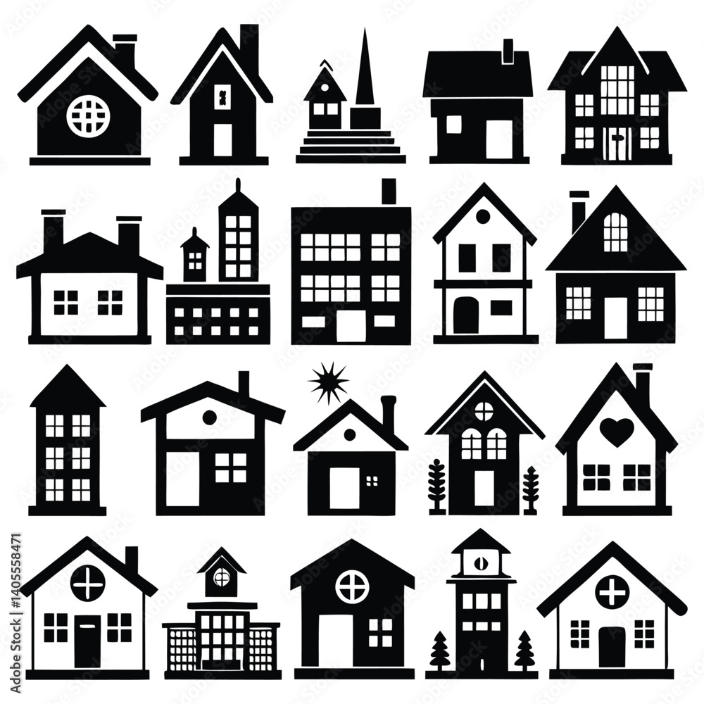 church and building set vector
church and building set vector