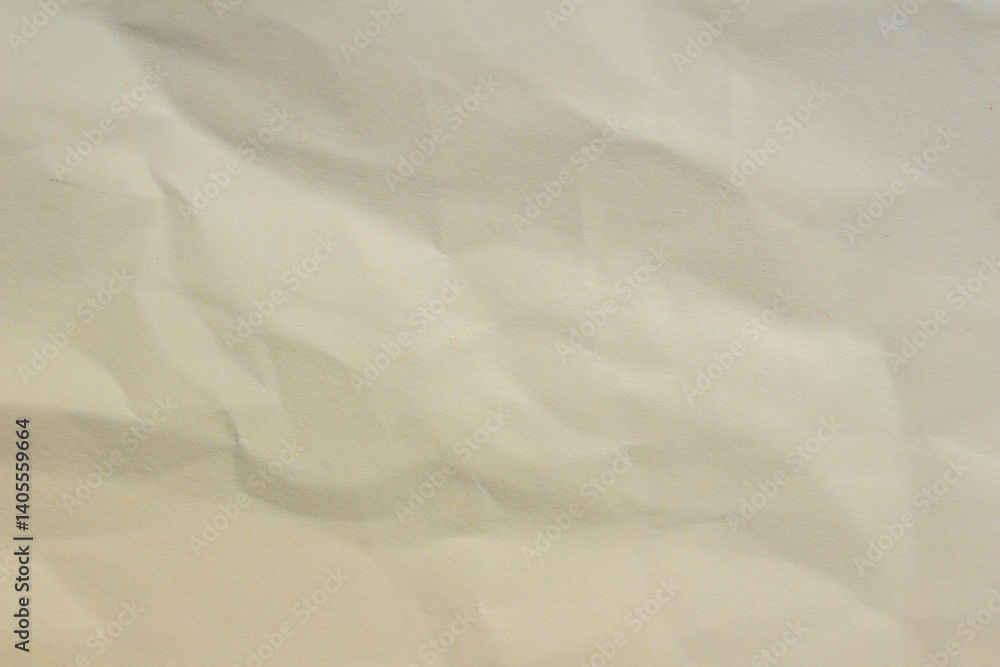 Obraz premium Crumpled paper as background creased craft paper texture design element blank paper sheet