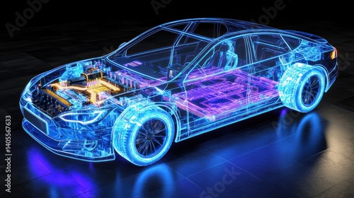 Electric Car Interior Components Visualization