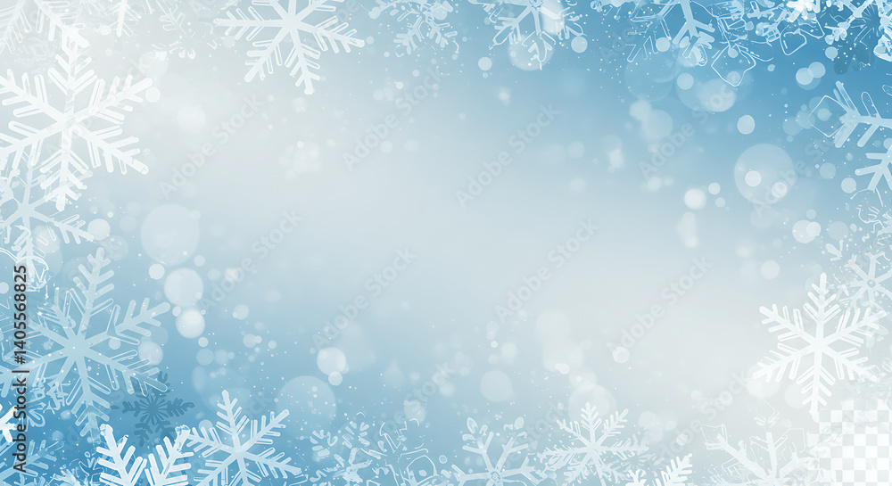 Serene Winter Wonderland: Blue Snowflake Sparkle AI Generated Serene Winter Wonderland: Blue Snowflake Sparkle AI Generated