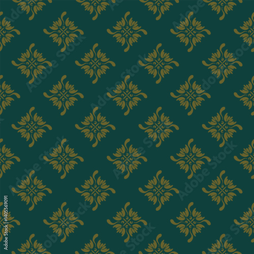 Damask pattern vector Perfect for bed sheets, carpets, and wallpapers, the seamless, vintage patterns add a touch of classic luxury to any fabric.