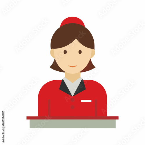 Hotel Receptionist Character Vector Artwork