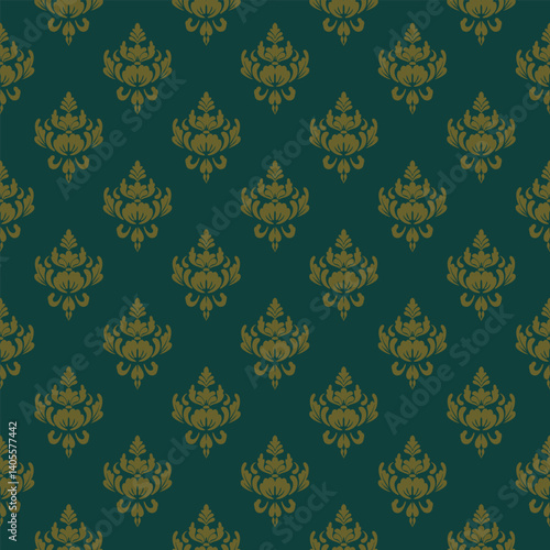 Damask pattern vector Perfect for bed sheets, carpets, and wallpapers, the seamless, vintage patterns add a touch of classic luxury to any fabric.