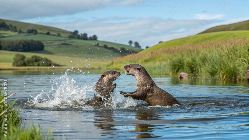 Fototapeta premium sea lion in the water