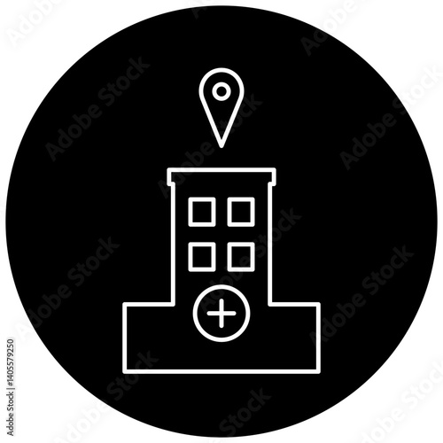 hospital location icon design