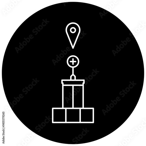 hospital location icon design