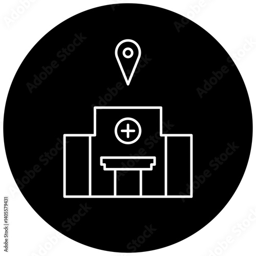 hospital location icon design