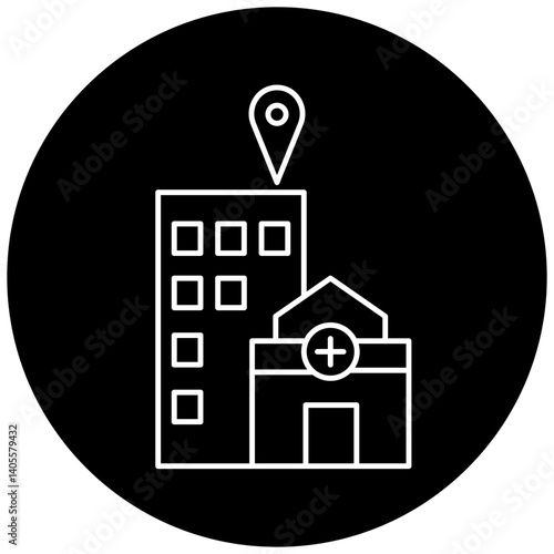 hospital location icon design