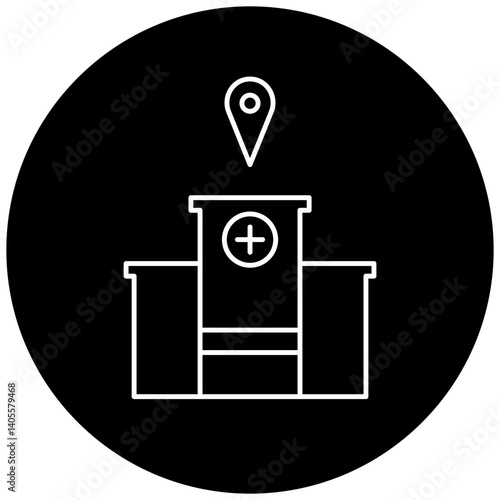 hospital location icon design