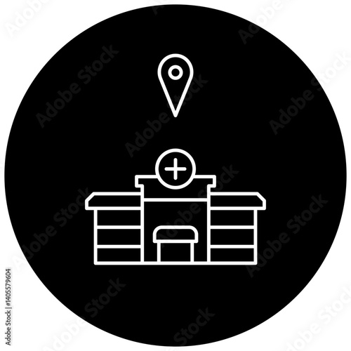 hospital location icon design