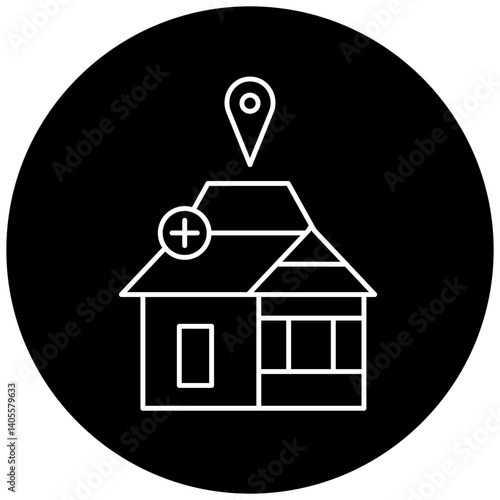 hospital location icon design