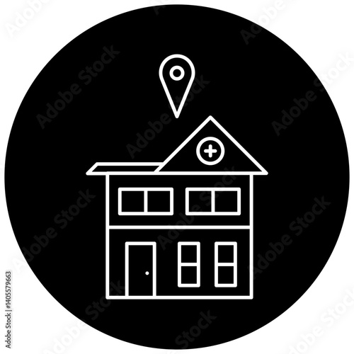 hospital location icon design