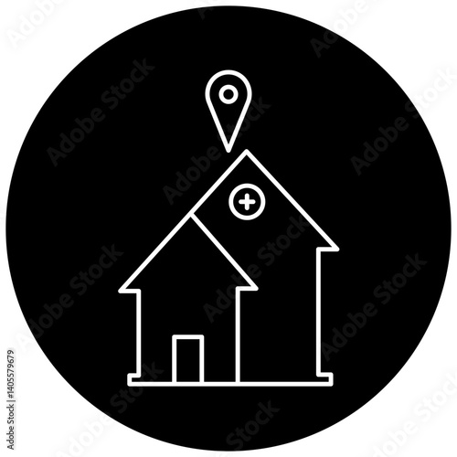 hospital location icon design