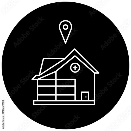 hospital location icon design