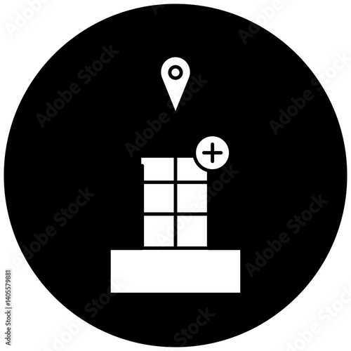 hospital location icon design