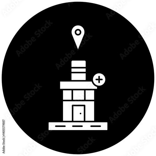 hospital location icon design