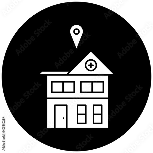 hospital location icon design