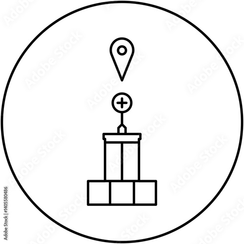 hospital location icon design