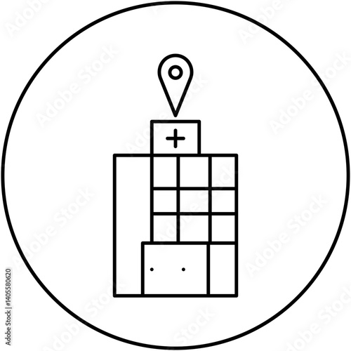 hospital location icon design