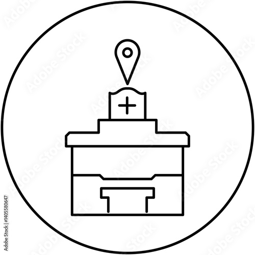 hospital location icon design
