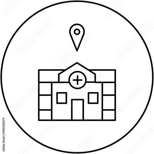 hospital location icon design