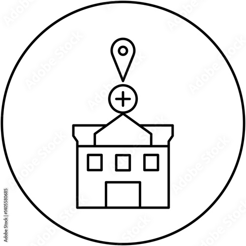 hospital location icon design