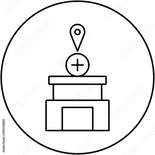 hospital location icon design
