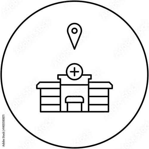 hospital location icon design