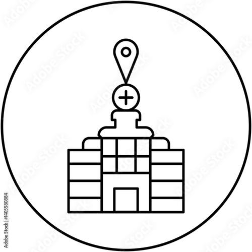 hospital location icon design
