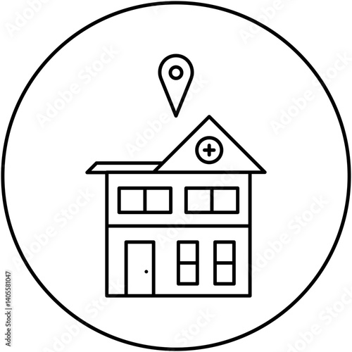 hospital location icon design