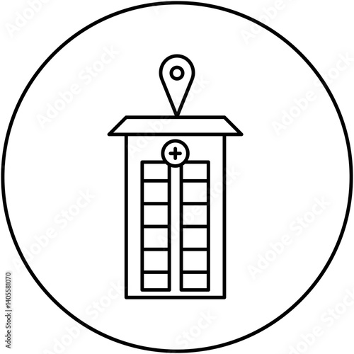 hospital location icon design