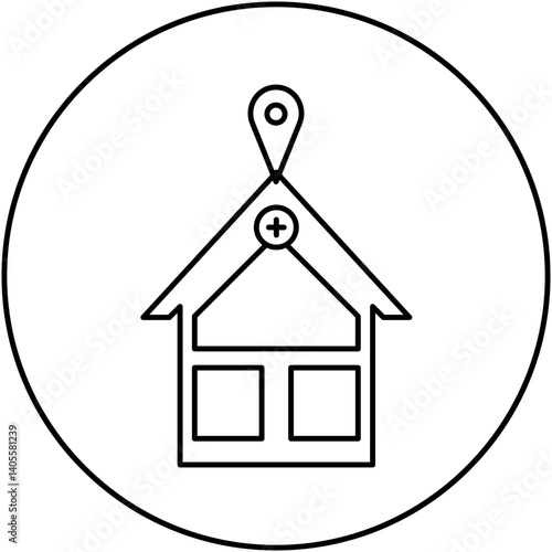 hospital location icon design