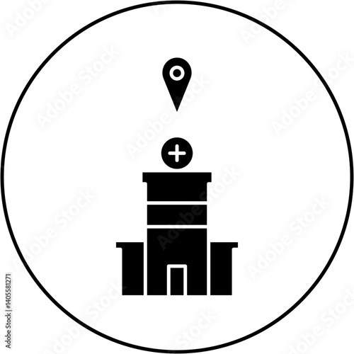 hospital location icon design