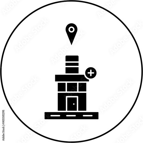hospital location icon design