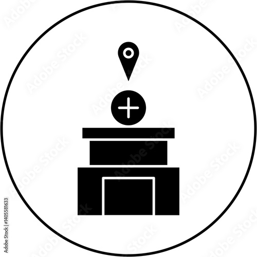 hospital location icon design