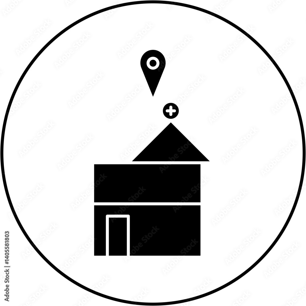 hospital location icon design hospital location icon design