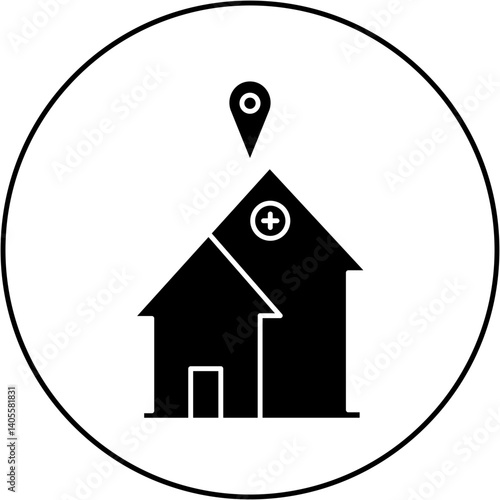 hospital location icon design