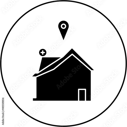 hospital location icon design